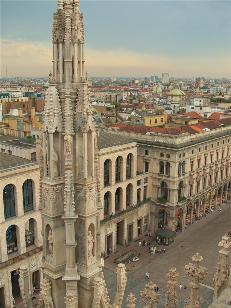 Milan (Italy) - The Arengario palace seen from the roof of the Duomo